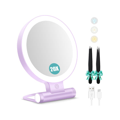 Miroir grossissant B Beauty Planet 30X avec lumière vue de face