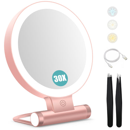 Miroir grossissant B Beauty Planet 30X rose gold vue avant