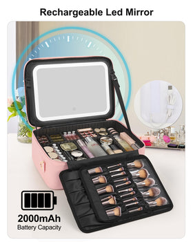 Miroir LED de la trousse de maquillage Relavel en mode éclairage naturel