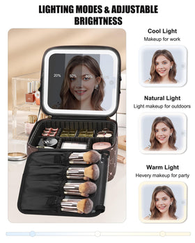 Miroir LED de la trousse Relavel avec trois modes d'éclairage