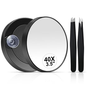 Miroir MIYADIVA grossissant 40X vue avant avec ventouses