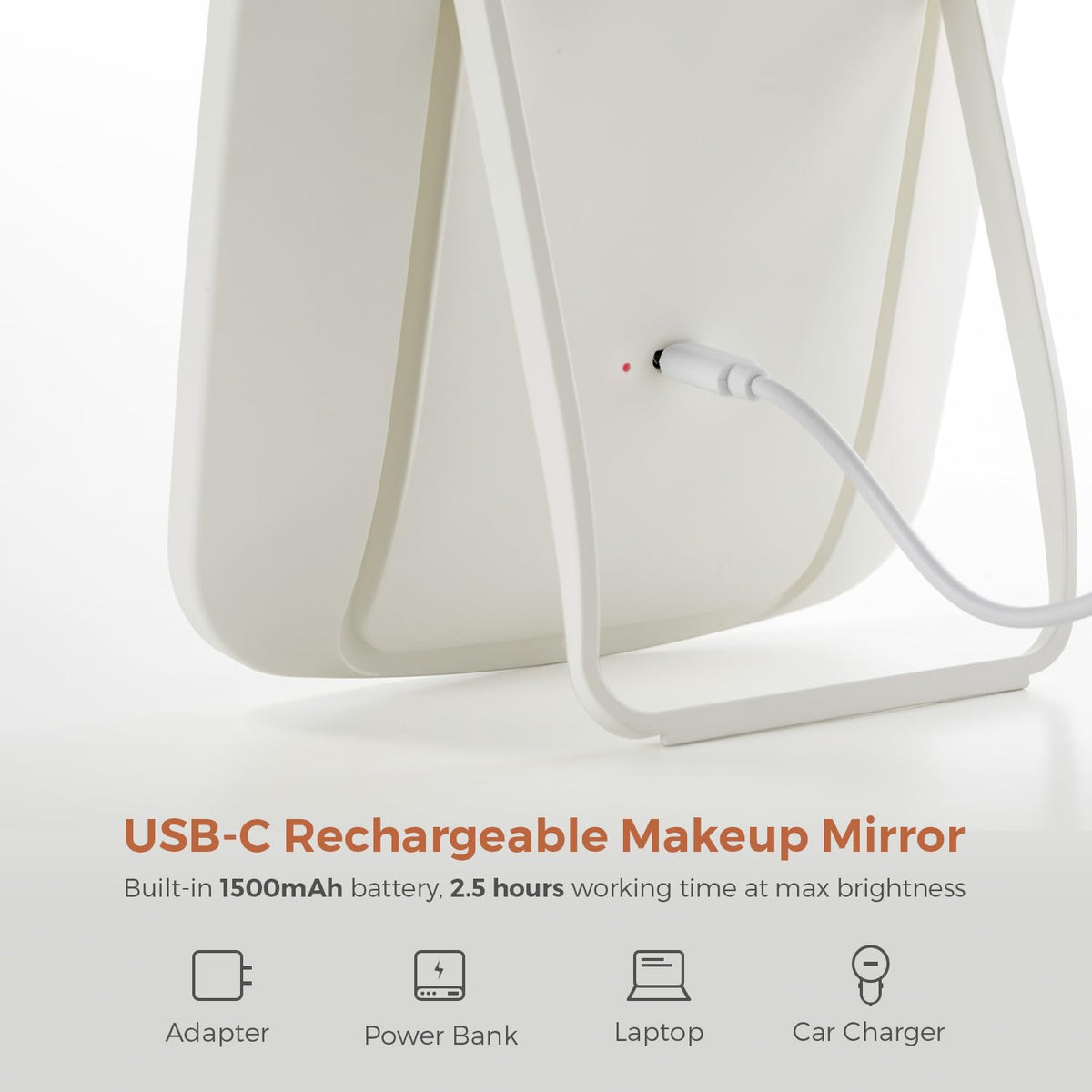 Miroir NEZZOE avec câble de chargement USB-C
