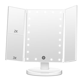 Miroir trifold FASCINATE avec éclairage LED avant