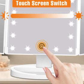 Miroir trifold FASCINATE tourné à 180 degrés
