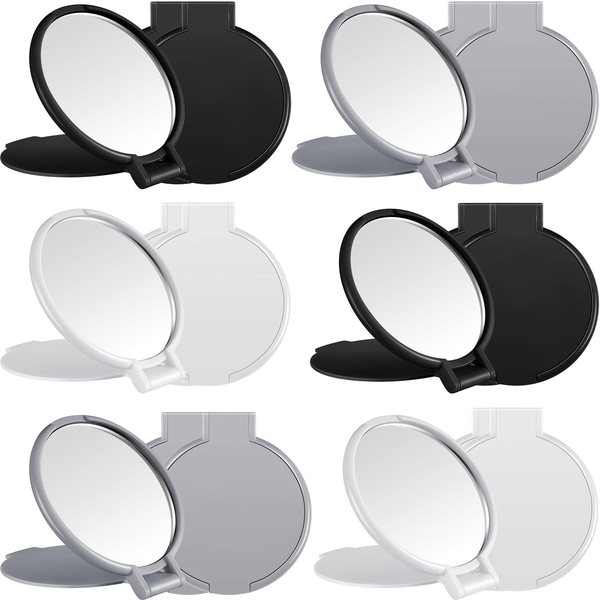 Miroirs compacts Jetec 40 pièces en noir, blanc et gris