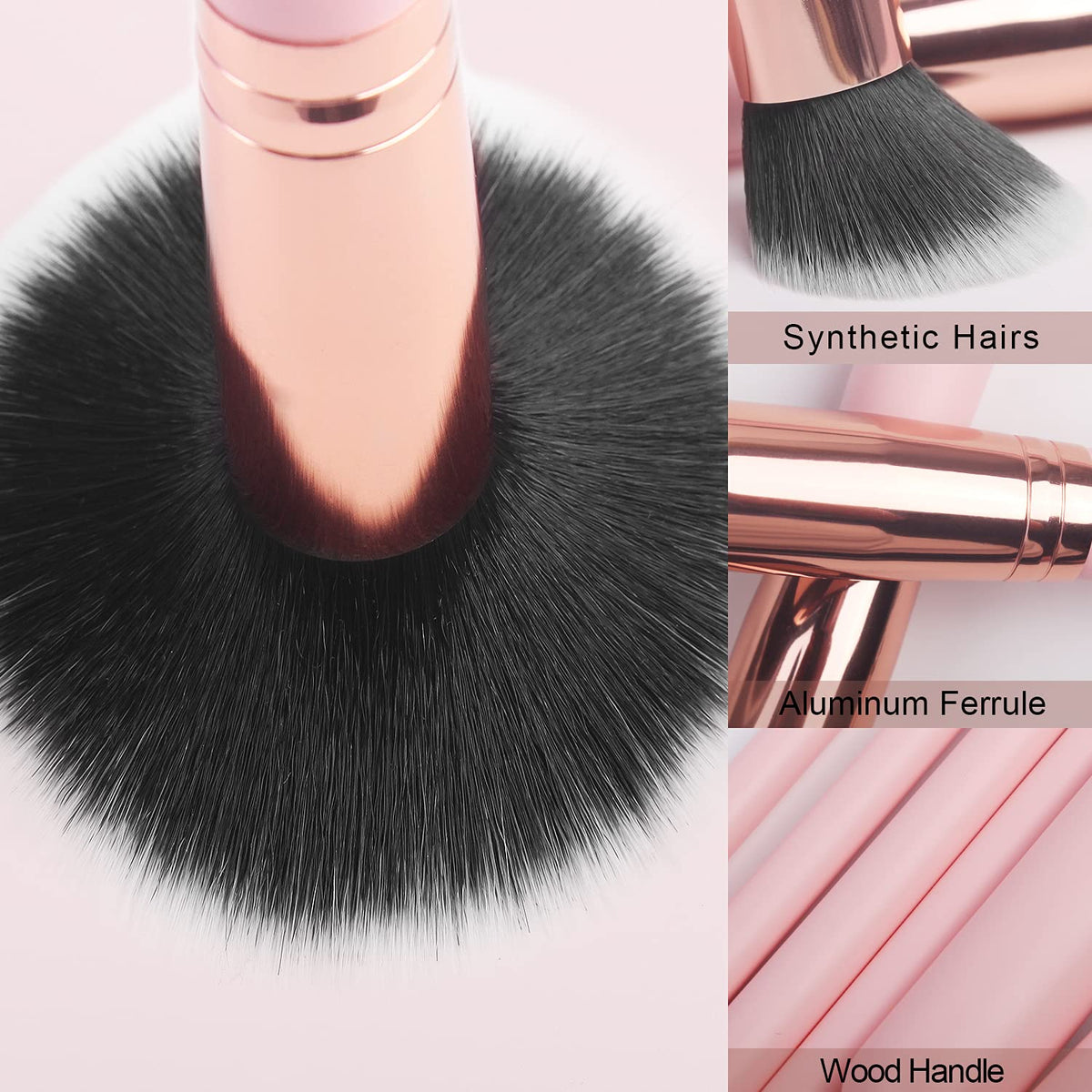 Mise en situation des pinceaux de maquillage Real Perfection sur un bureau