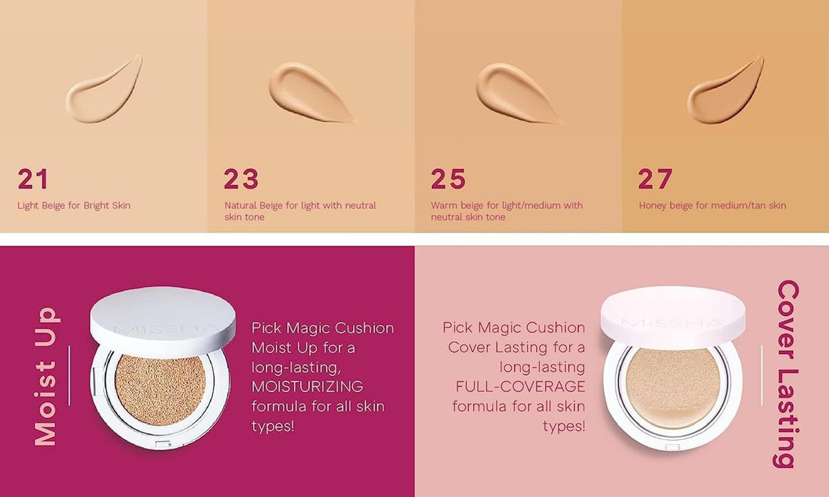 MISSHA Magic Cushion Foundation 2 Pack No.23 Beige Naturel sur peau