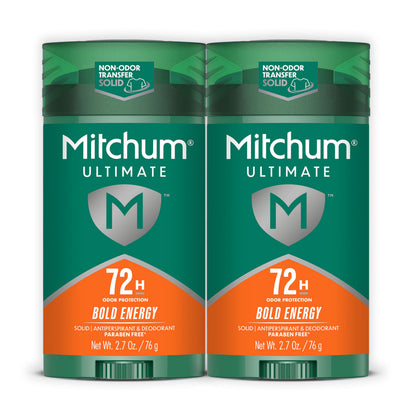 Mitchum déodorant antitranspirant 72H Énergie Audacieuse avant et arrière