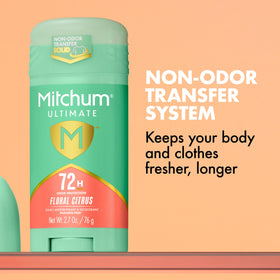 Mitchum Déodorant Antitranspirant Femme 72H Floral Citrus application