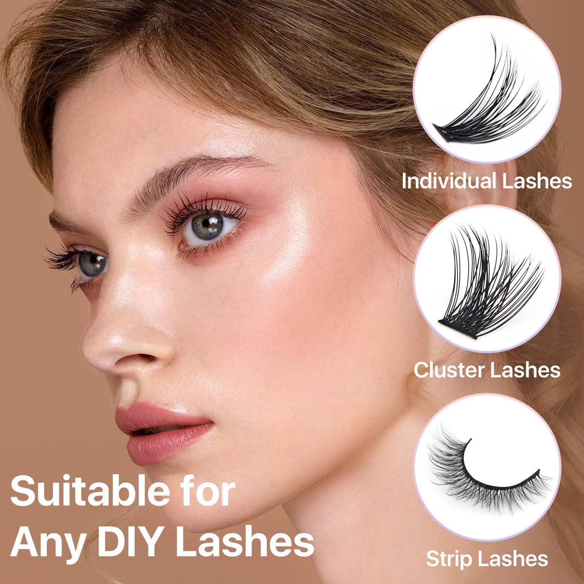 Miuffue colle à cils 18g en gros plan sur le tube
