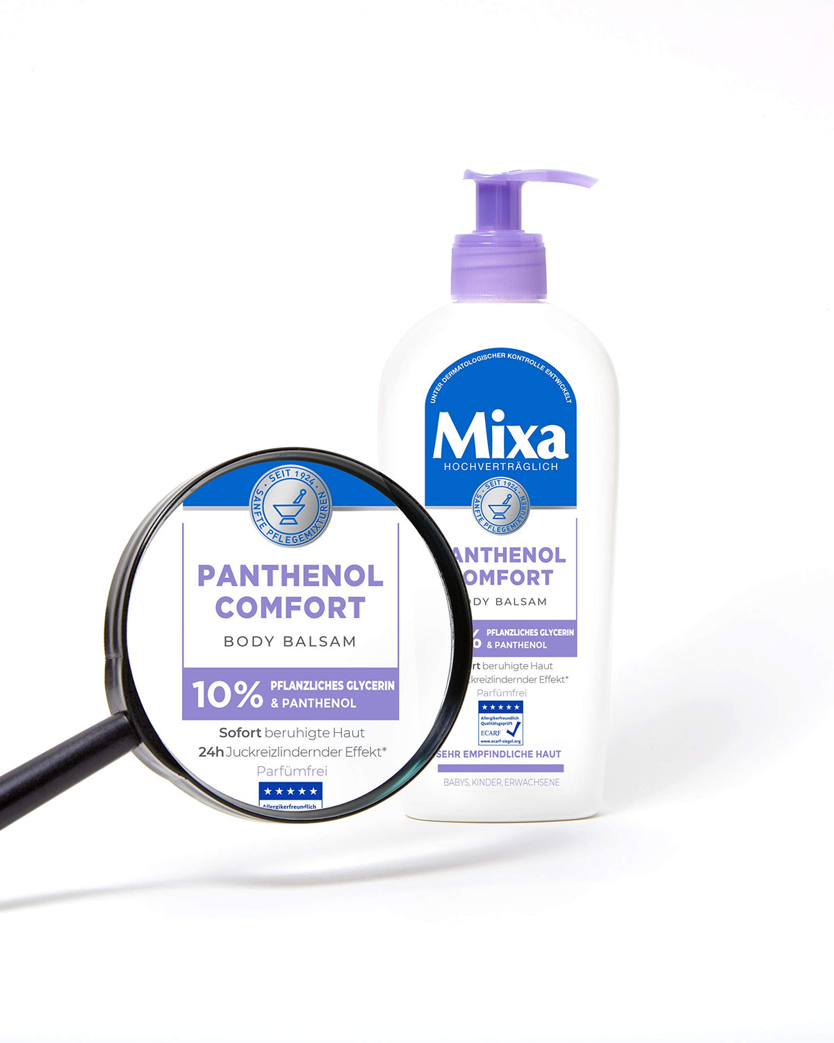 Mixa Baume Corporel Panthénol 250ml en situation d'utilisation