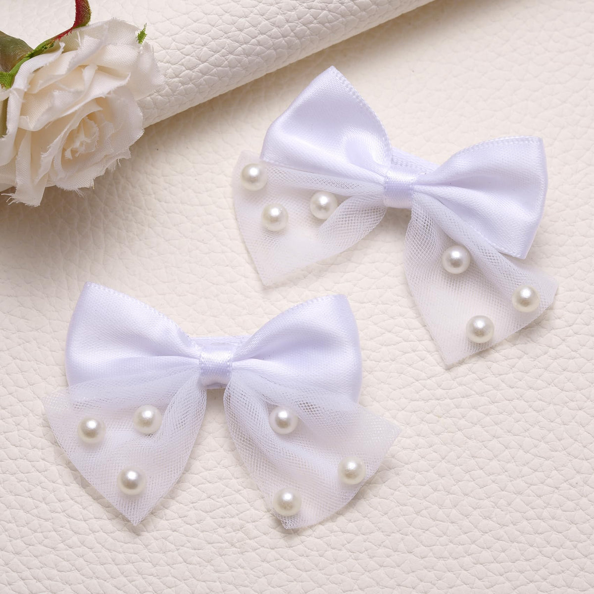 MIXJOY clips cheveux en perles présentés sur carte thème mariage