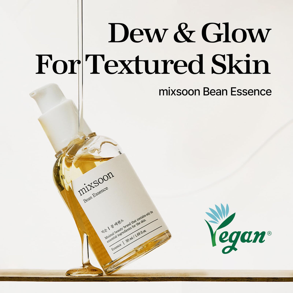 mixsoon Bean Essence Mini 20ml avec bouchon ouvert