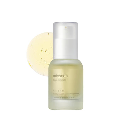 mixsoon Bean Essence Mini 20ml vue avant avec texture de l'essence