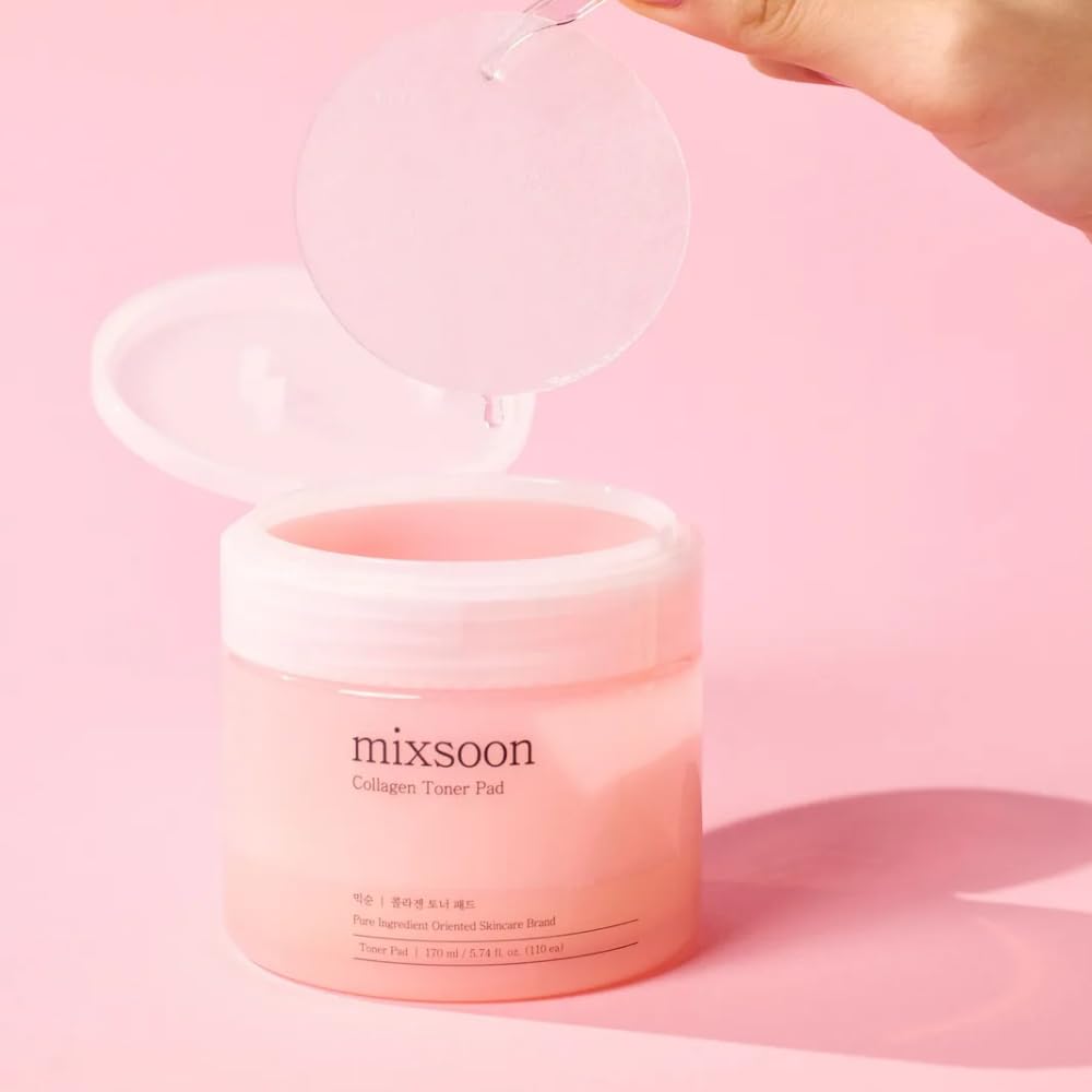 mixsoon Toner Pad 180ml ouverture du pot avec pads