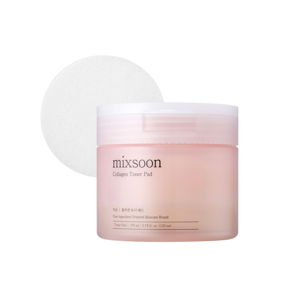 mixsoon Toner Pad 180ml vue de face avec texture visible