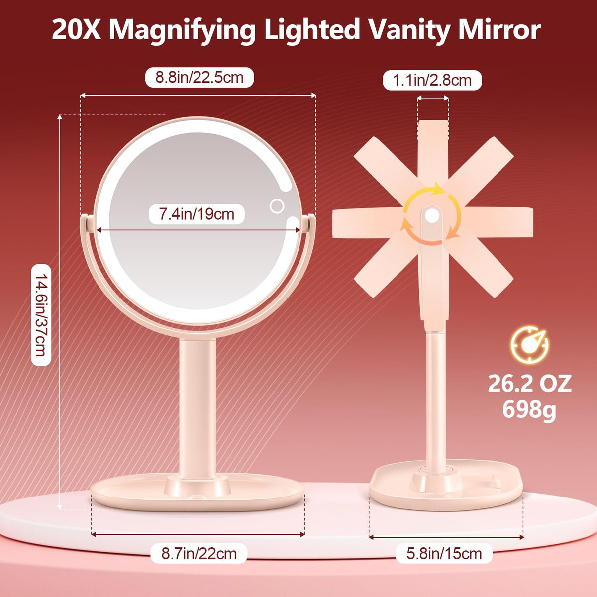 MIYADIVA miroir 20X pour des détails précis