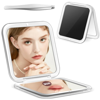 MIYADIVA Miroir Compact 30X vue avant avec design pliable