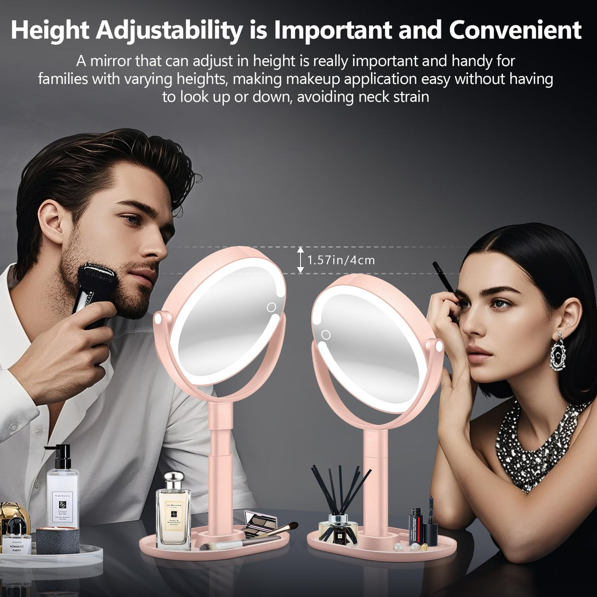 MIYADIVA miroir de maquillage 30X agrandi vue de face