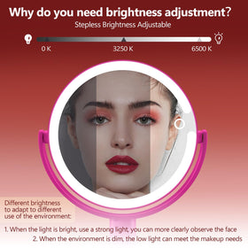 MIYADIVA miroir de maquillage avec 3 couleurs d'éclairage