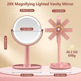 MIYADIVA miroir de maquillage avec 3 couleurs de lumière