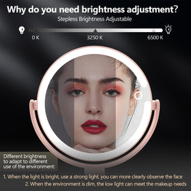 MIYADIVA miroir de maquillage avec support pour téléphone