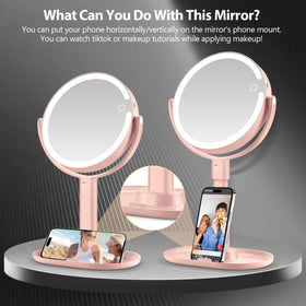 MIYADIVA miroir de maquillage éclairé en utilisation