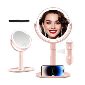 MIYADIVA miroir de maquillage éclairé rose avec 80 LEDs