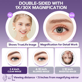 MIYADIVA miroir de maquillage éclairé violet vue arrière