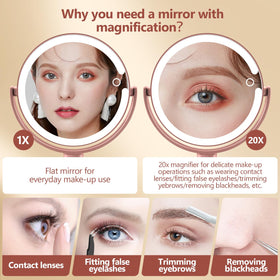 MIYADIVA miroir de maquillage montrant les options de lumière