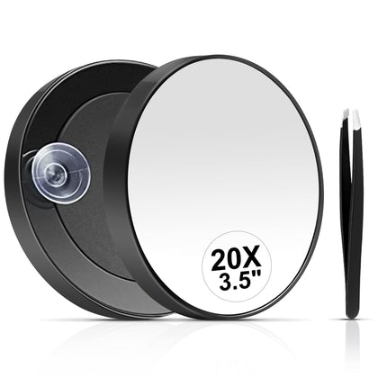 MIYADIVA miroir grossissant 20X vue de face avec ventouses