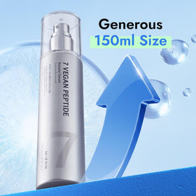 MIZON Sérum Végétalien à 7 Peptides 150ml avec texture sur la main