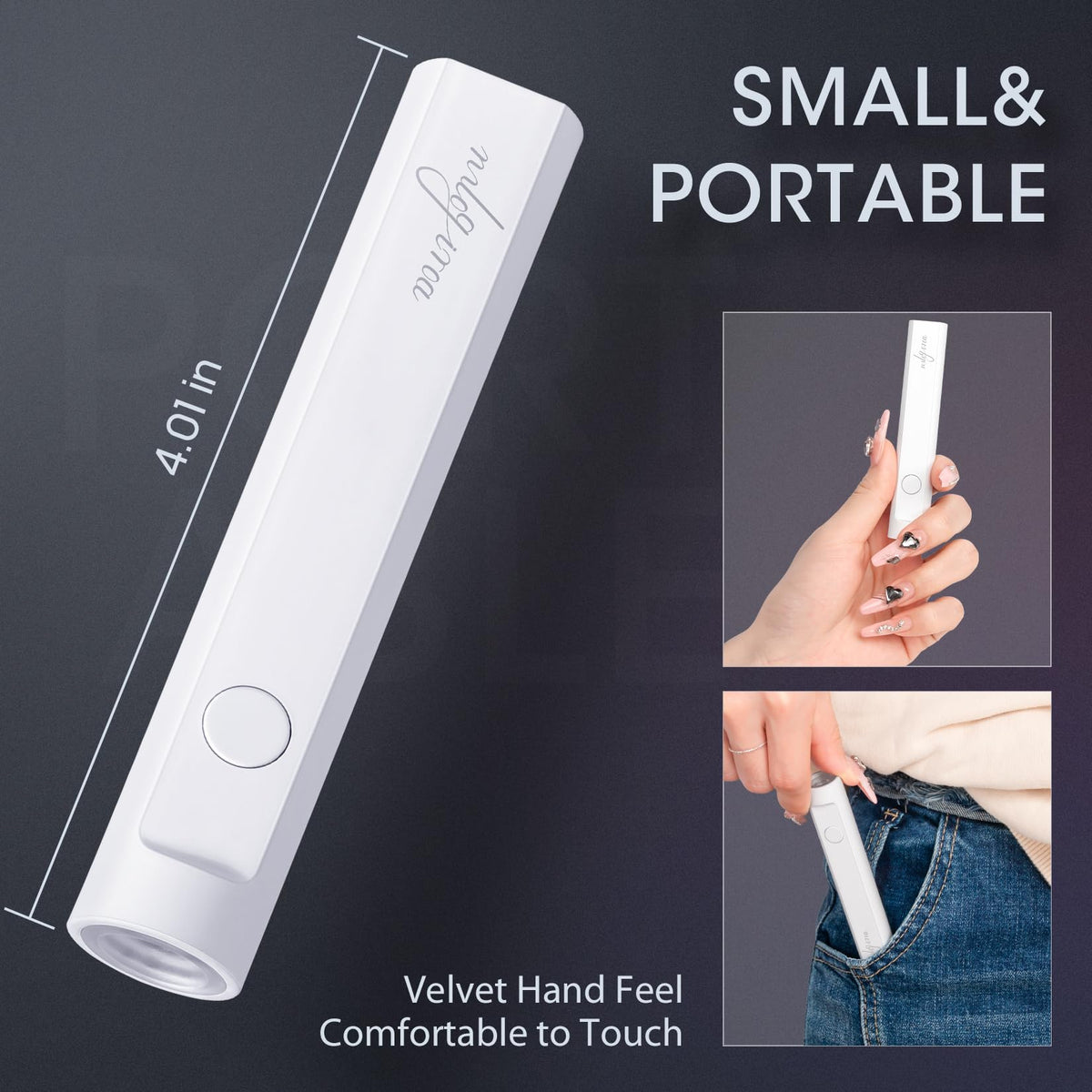 mlogiroa lampe UV portable en utilisation pour manucure