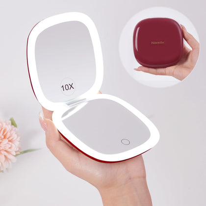 Mocado Miroir Compact 4 pouces avec lumière LED vue de face