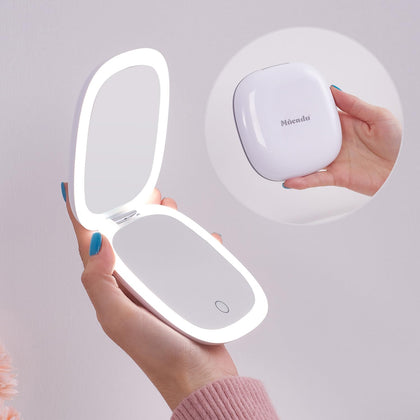 Mocado miroir de maquillage LED compact 1X 10X vue avant
