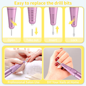 MOCOWIND perceuse à ongles avec plusieurs embouts pour différents usages