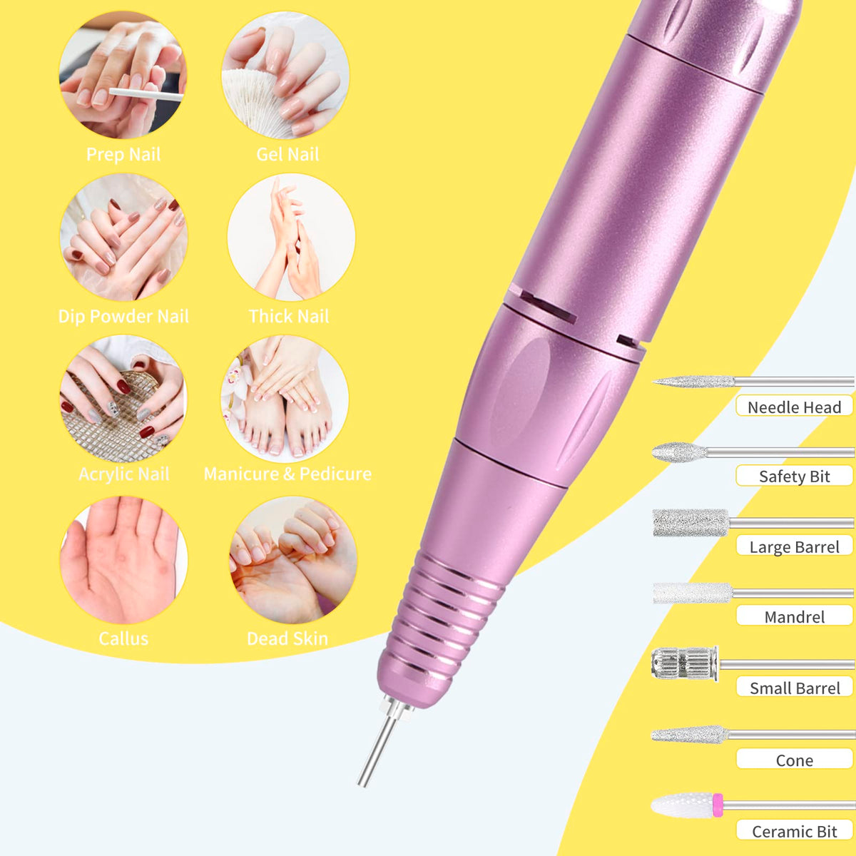 MOCOWIND perceuse à ongles compacte et légère pour le transport