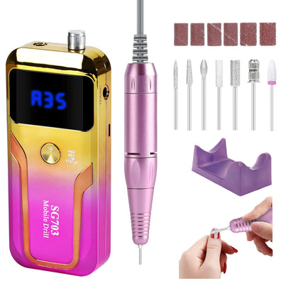MOCOWIND perceuse à ongles électrique vue de face avec écran LCD