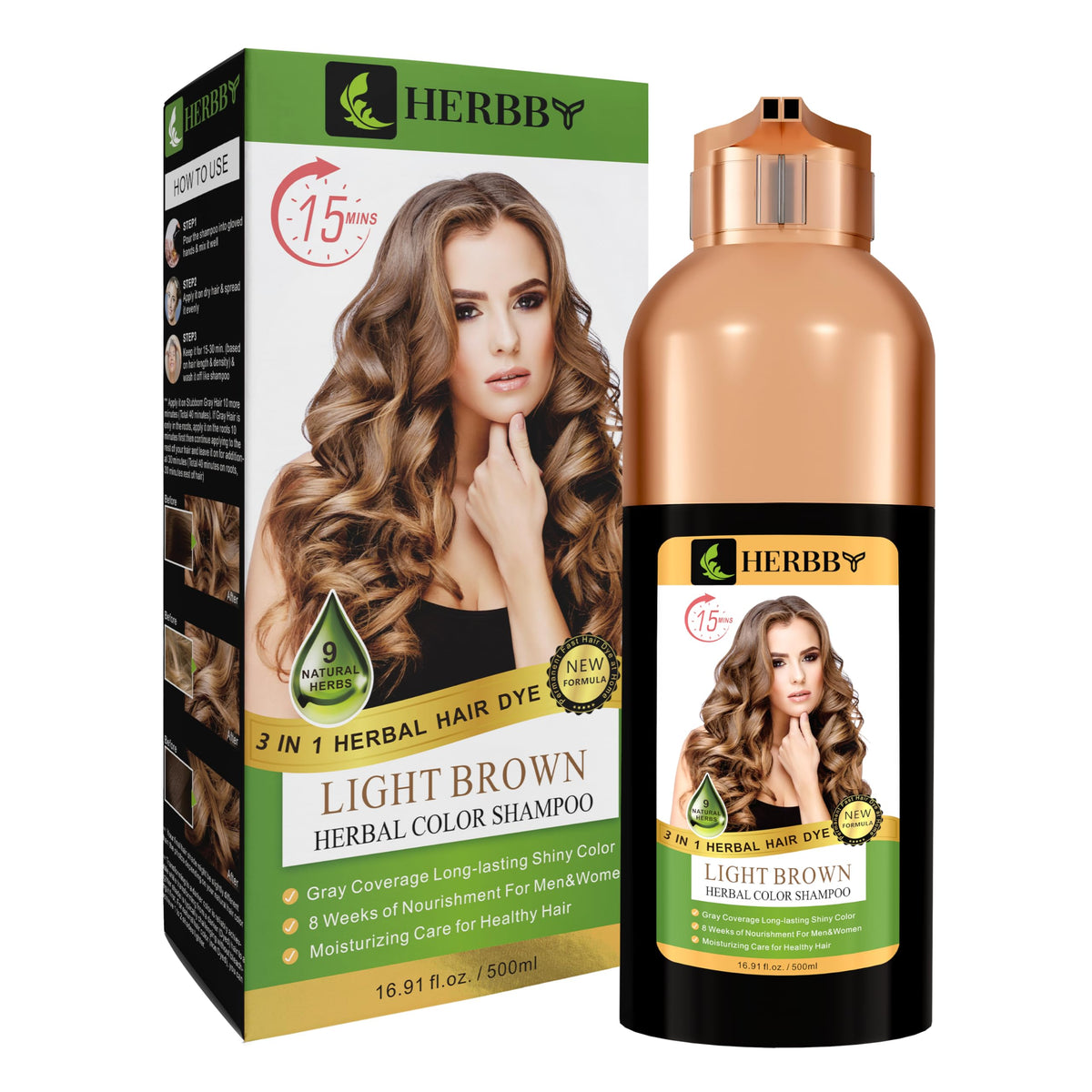 Mode d'emploi du shampooing colorant HERBBY