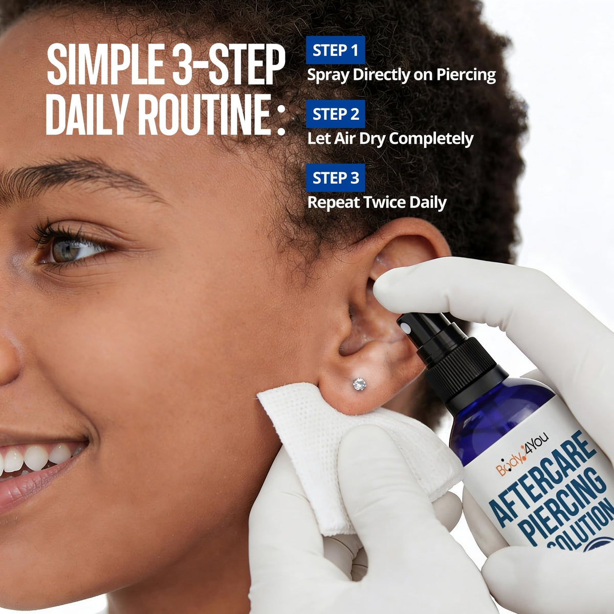 Mode d'emploi du spray après-piercing BodyJ4You