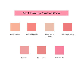 Model applying Revolution Beauty London Peach Bliss blush