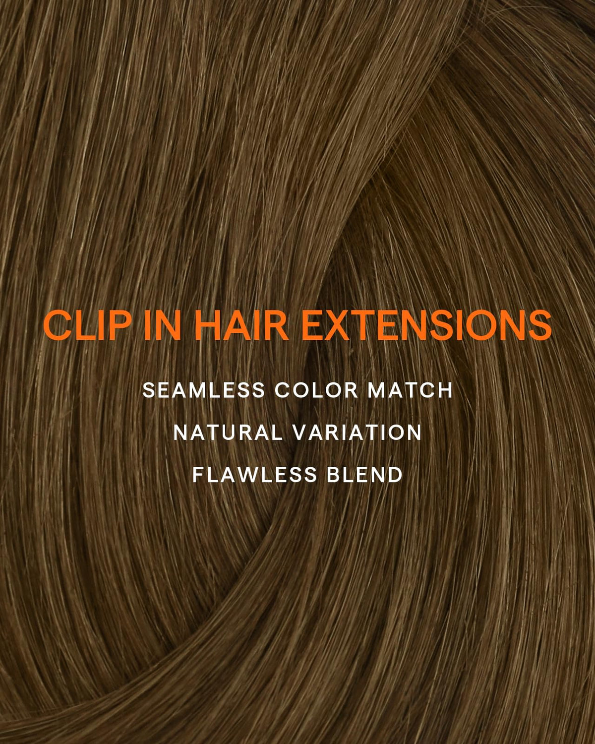 Modèle portant des extensions de cheveux châtain clair