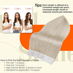 Modèle portant des extensions de cheveux Full Shine 60 Blonde