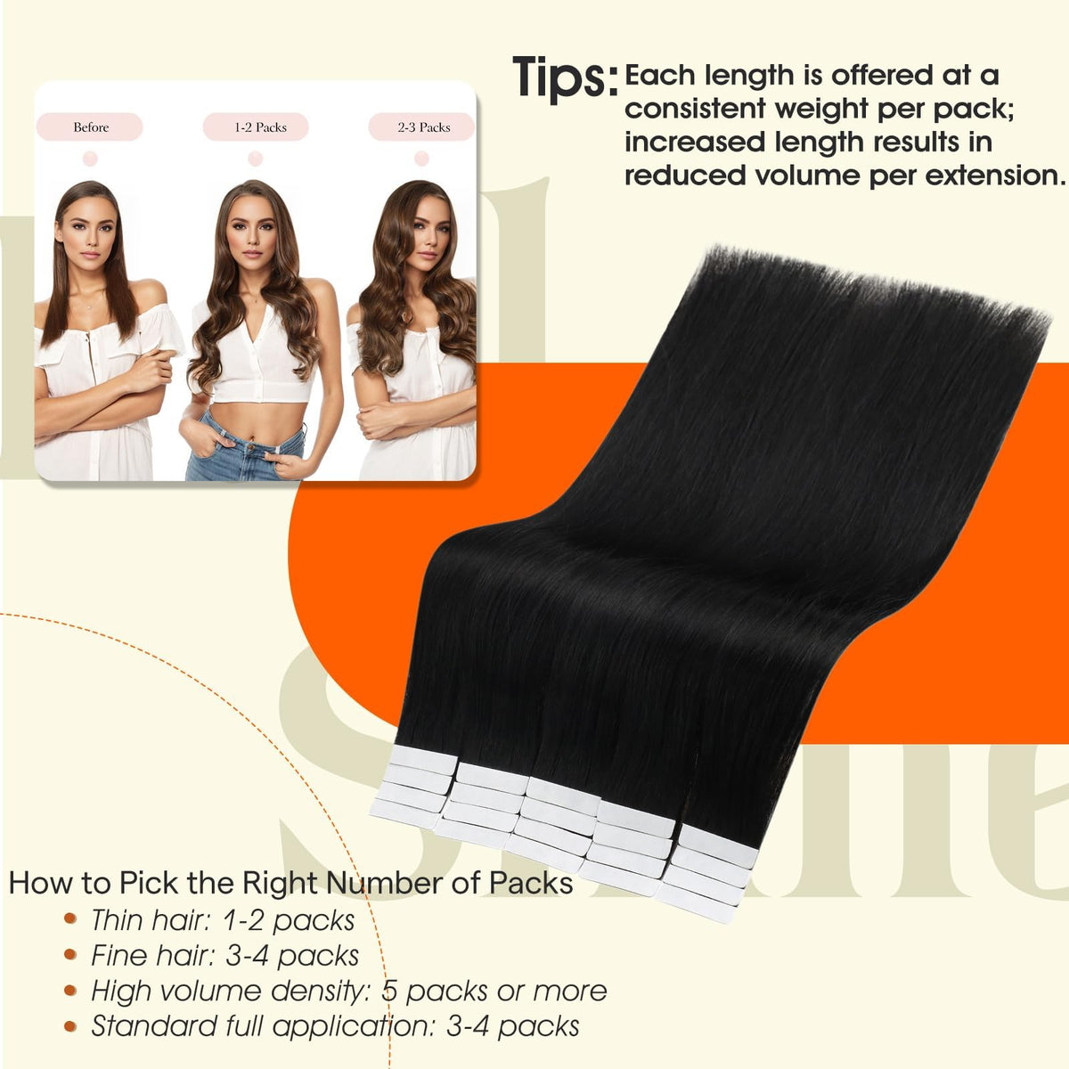 Modèle portant des extensions Full Shine lors d'un événement