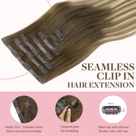 Modèle portant des extensions GOO GOO, montrant le volume et la longueur