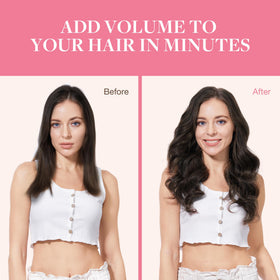 Modèle portant les extensions capillaires GOO GOO en extérieur