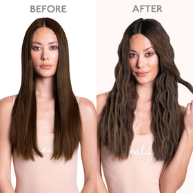 Modèle portant les extensions de cheveux Wennalife en soirée