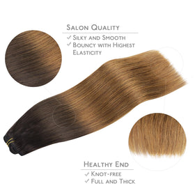 Modèle portant les extensions de cheveux Wennalife lors d'une sortie