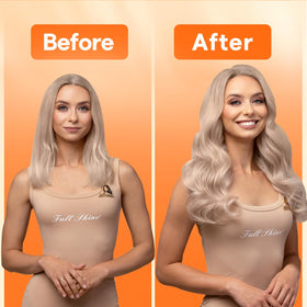 Modèle portant les extensions Full Shine lors d'une sortie