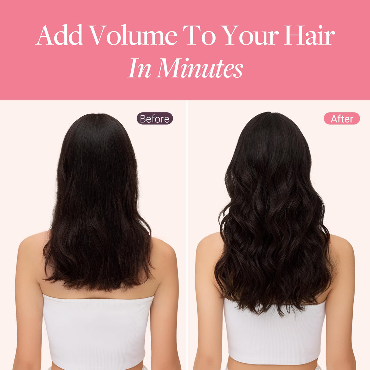 Modèle utilisant les extensions capillaires GOO GOO en soirée